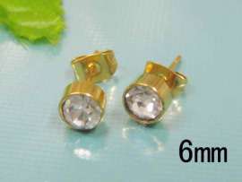 Stainless Steel Gold-Plating Earring
