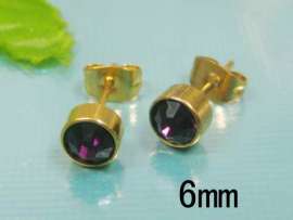 Stainless Steel Gold-Plating Earring