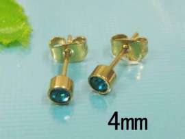 Stainless Steel Gold-Plating Earring