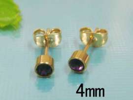 Stainless Steel Gold-Plating Earring