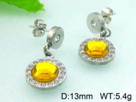 Stainless Steel Stone&Crystal Earring
