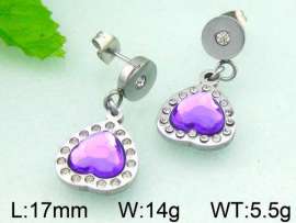 Stainless Steel Stone&Crystal Earring