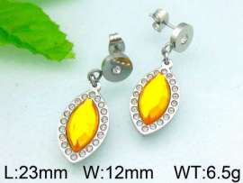 Stainless Steel Stone&Crystal Earring