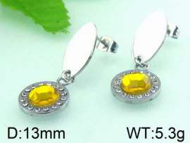 Stainless Steel Stone&Crystal Earring