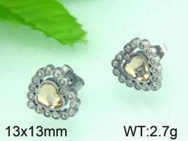 Stainless Steel Stone&Crystal Earring