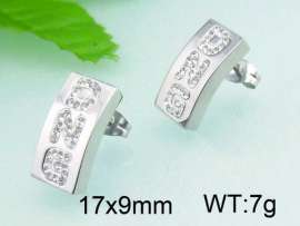 Stainless Steel Stone&Crystal Earring