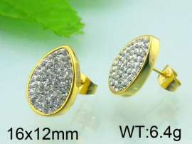 Stainless Steel Stone&Crystal Earring