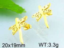 Stainless Steel Stone&Crystal Earring