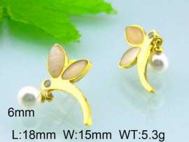 Stainless Steel Stone&Crystal Earring