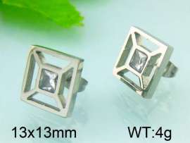 Stainless Steel Stone&Crystal Earring