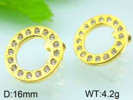Stainless Steel Stone&Crystal Earring