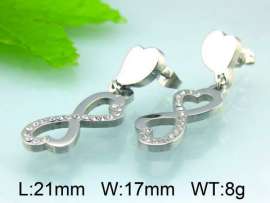 Stainless Steel Stone&Crystal Earring
