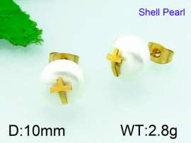 SS Shell Pearl Earrings