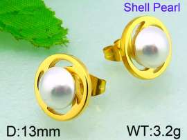 SS Shell Pearl Earrings