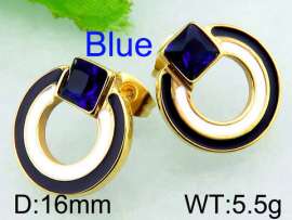 Stainless Steel Stone&Crystal Earring