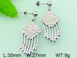 Stainless Steel Stone&Crystal Earring