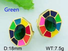 Stainless Steel Stone&Crystal Earring