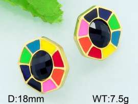 Stainless Steel Stone&Crystal Earring