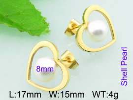 SS Shell Pearl Earrings