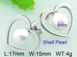 SS Shell Pearl Earrings