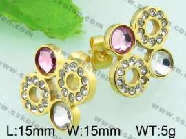 Stainless Steel Stone&Crystal Earring