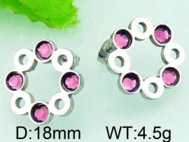 Stainless Steel Stone&Crystal Earring