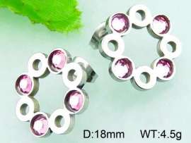 Stainless Steel Stone&Crystal Earring