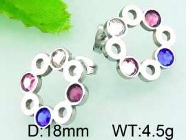 Stainless Steel Stone&Crystal Earring