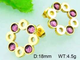 Stainless Steel Stone&Crystal Earring