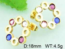Stainless Steel Stone&Crystal Earring