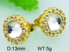Stainless Steel Stone&Crystal Earring