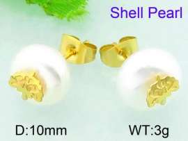 SS Shell Pearl Earrings