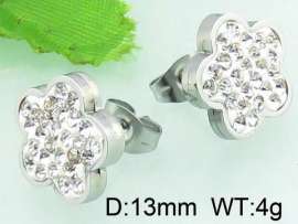 Stainless Steel Stone&Crystal Earring