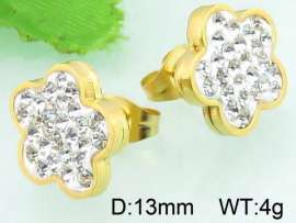 Stainless Steel Stone&Crystal Earring