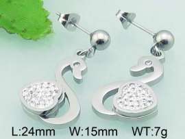 Stainless Steel Stone&Crystal Earring