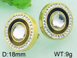 Stainless Steel Stone&Crystal Earring
