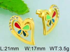 Stainless Steel Stone&Crystal Earring