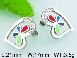 Stainless Steel Stone&Crystal Earring