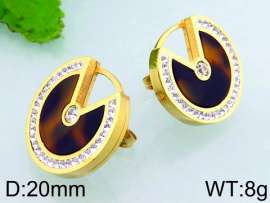Stainless Steel Stone&Crystal Earring