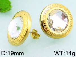 Stainless Steel Stone&Crystal Earring