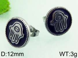 Stainless Steel Black-plating Earring