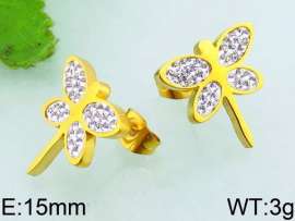 Stainless Steel Stone&Crystal Earring