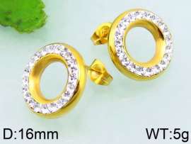 Stainless Steel Stone&Crystal Earring