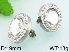 Stainless Steel Stone&Crystal Earring
