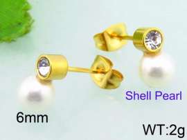 SS Shell Pearl Earrings