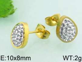 Stainless Steel Stone&Crystal Earring