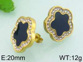 Stainless Steel Stone&Crystal Earring