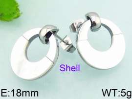 SS Shell Pearl Earrings