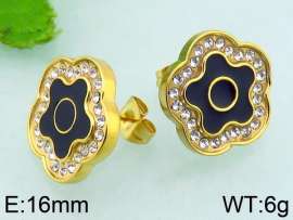 Stainless Steel Stone&Crystal Earring