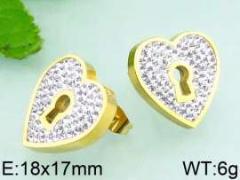 Stainless Steel Stone&Crystal Earring